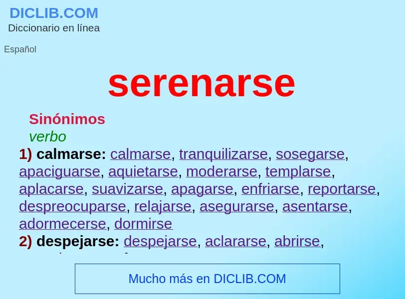 Was ist serenarse - Definition