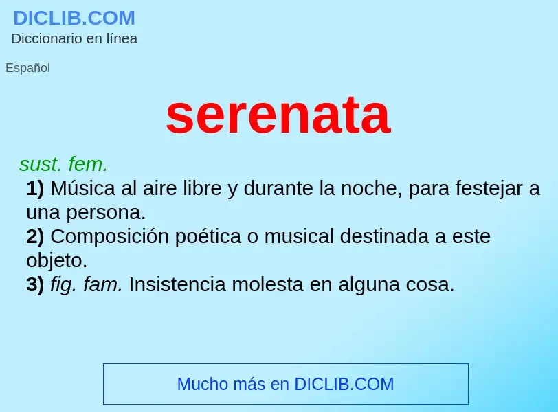 Wat is serenata - definition