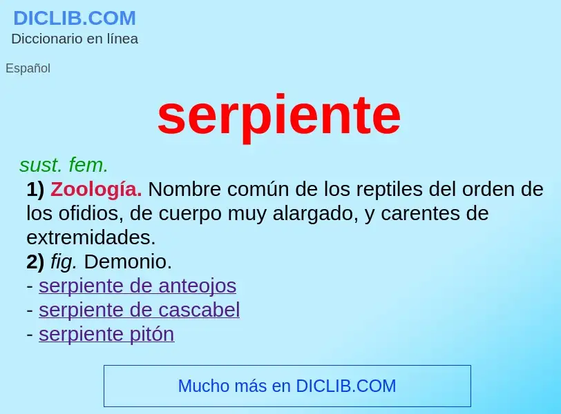 O que é serpiente - definição, significado, conceito