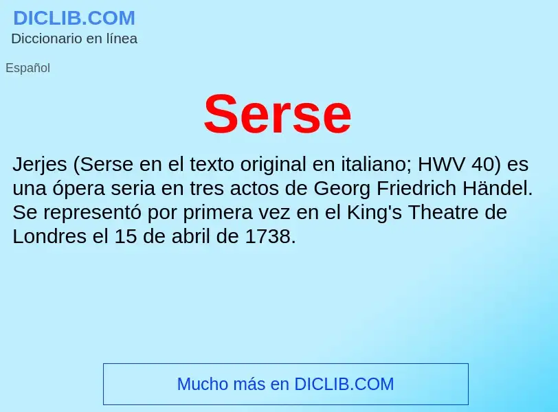 ¿Qué es Serse? - significado y definición