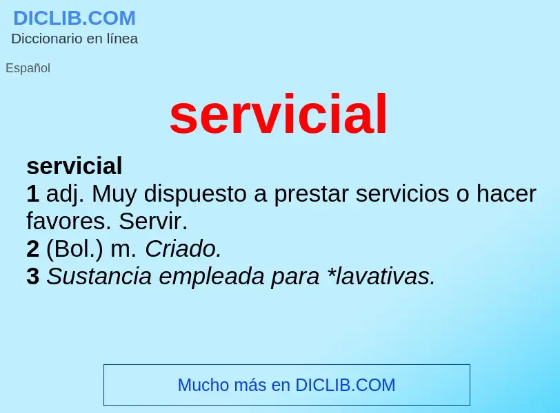 What is servicial - definition