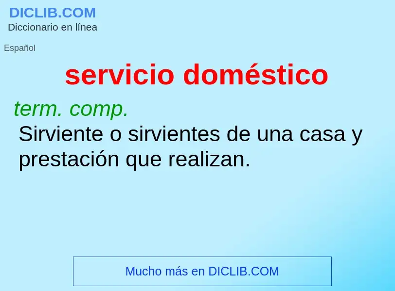 What is servicio doméstico - definition