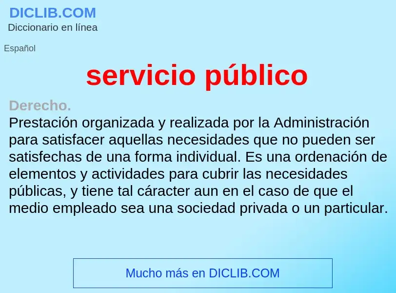 ¿Qué es servicio público? - significado y definición