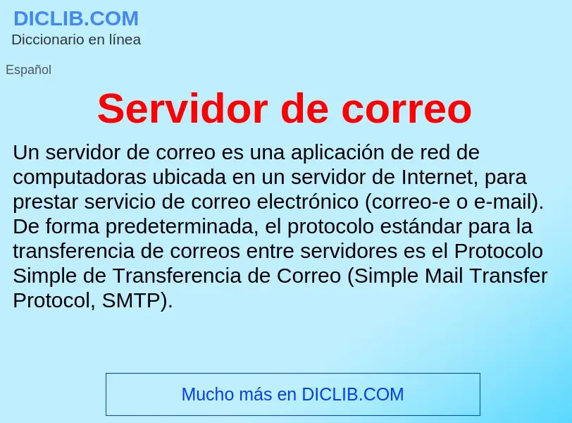 ¿Qué es Servidor de correo? - significado y definición