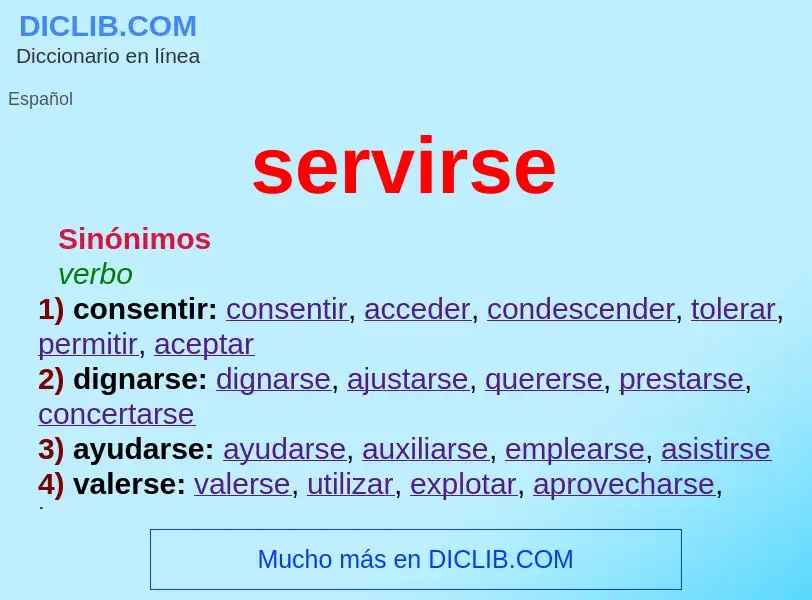 Qu'est-ce que servirse - définition