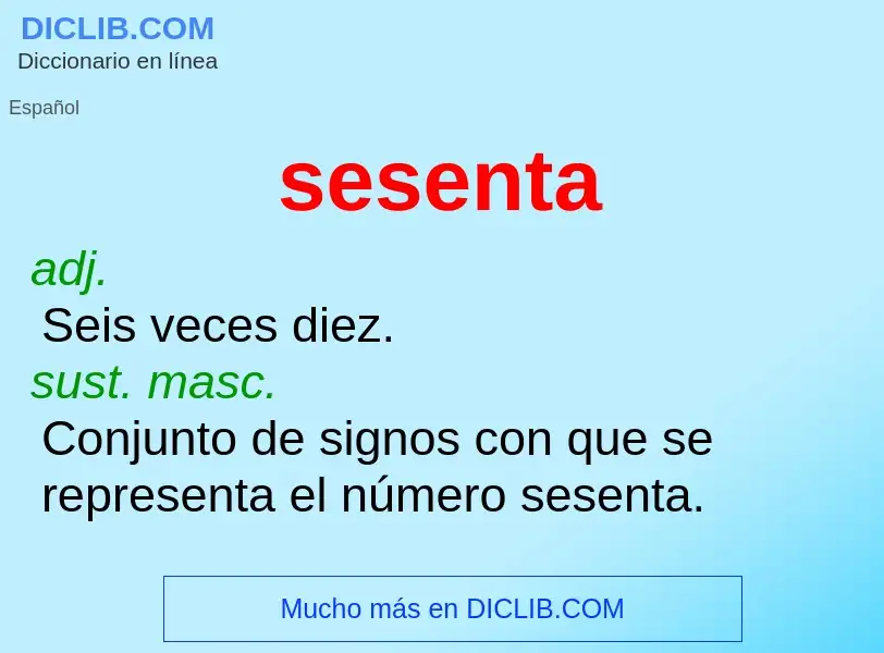 ¿Qué es sesenta? - significado y definición