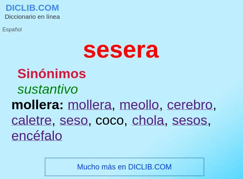 What is sesera - definition