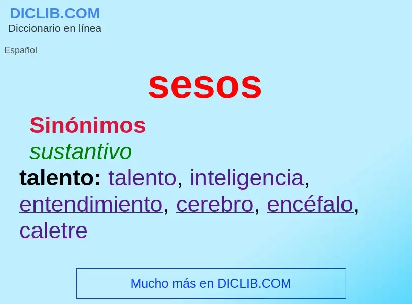 Wat is sesos - definition