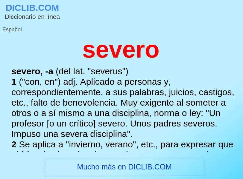 What is severo - definition