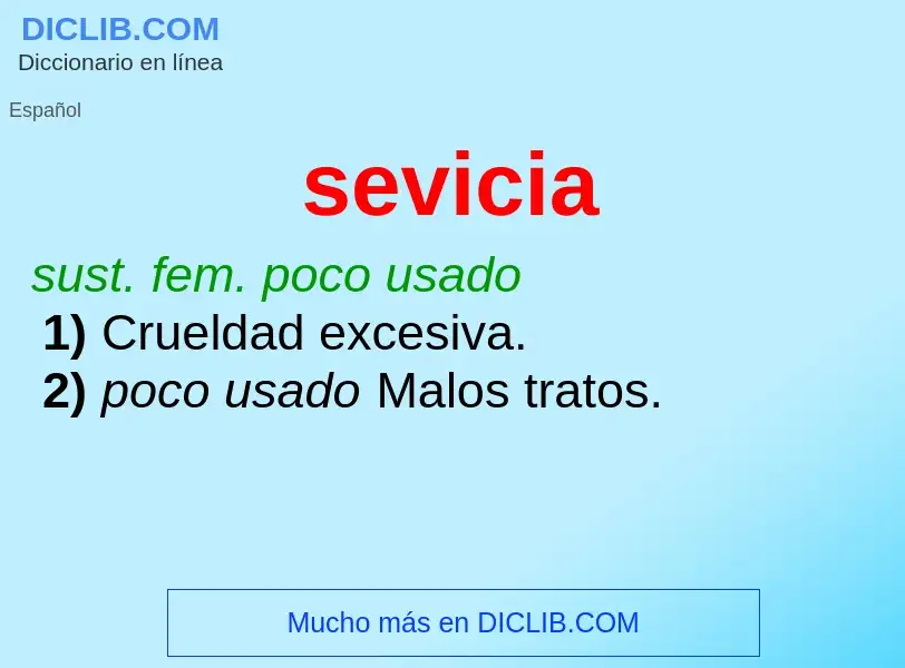 Wat is sevicia - definition