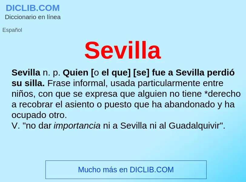 What is Sevilla - meaning and definition