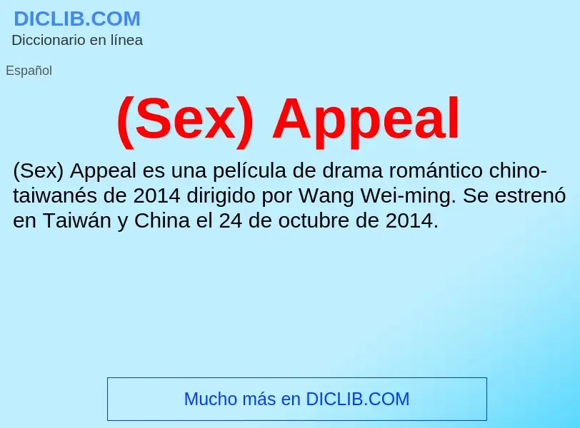 Wat is (Sex) Appeal - definition