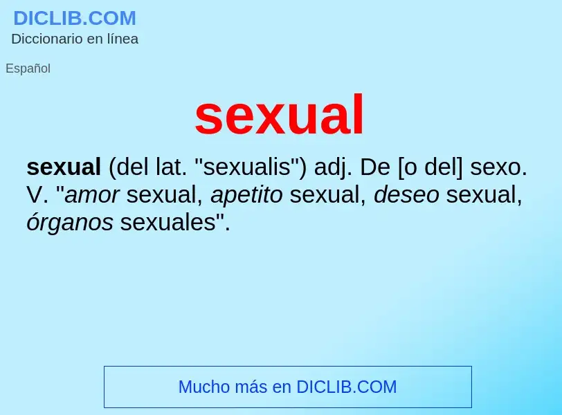 Che cos'è sexual - definizione