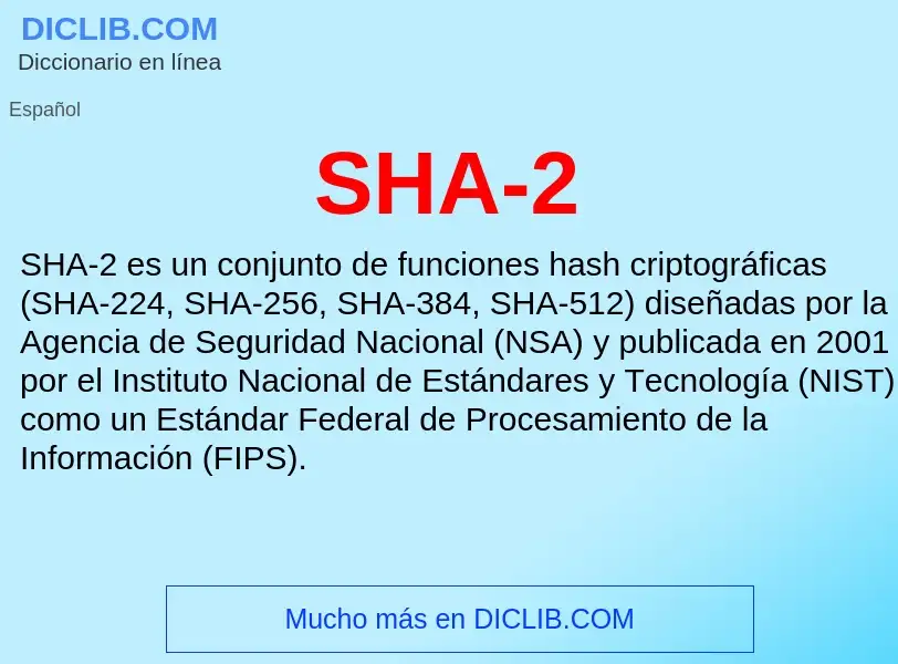 What is SHA-2 - meaning and definition