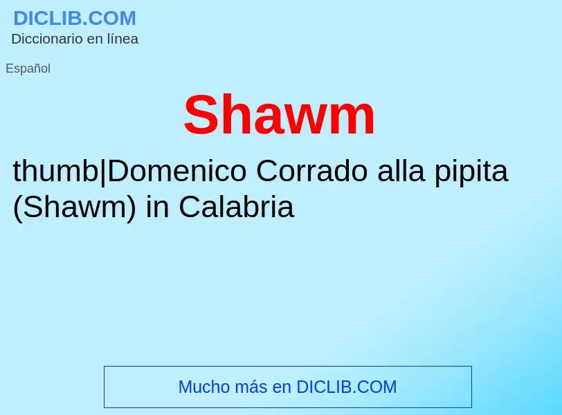 What is Shawm - definition