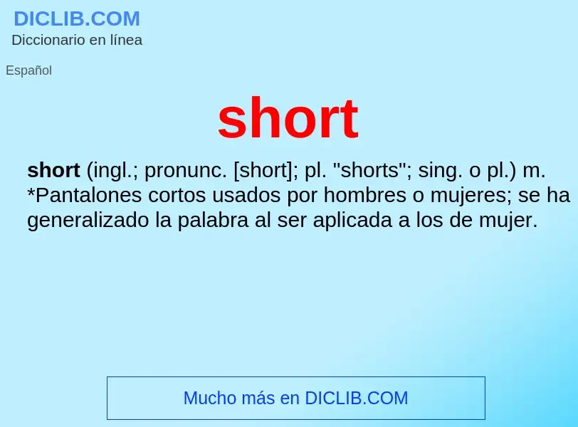 What is short - meaning and definition