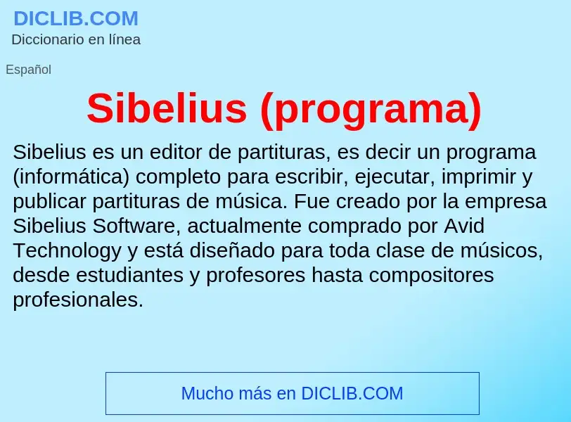 Wat is Sibelius (programa) - definition