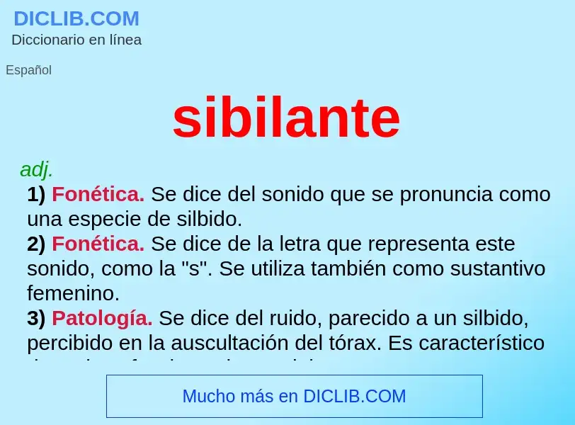 What is sibilante - definition