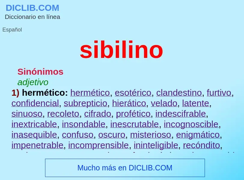 ¿Qué es sibilino? - significado y definición