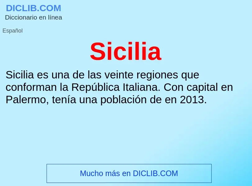 ¿Qué es Sicilia? - significado y definición