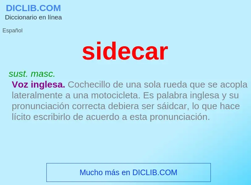 O que é sidecar - definição, significado, conceito