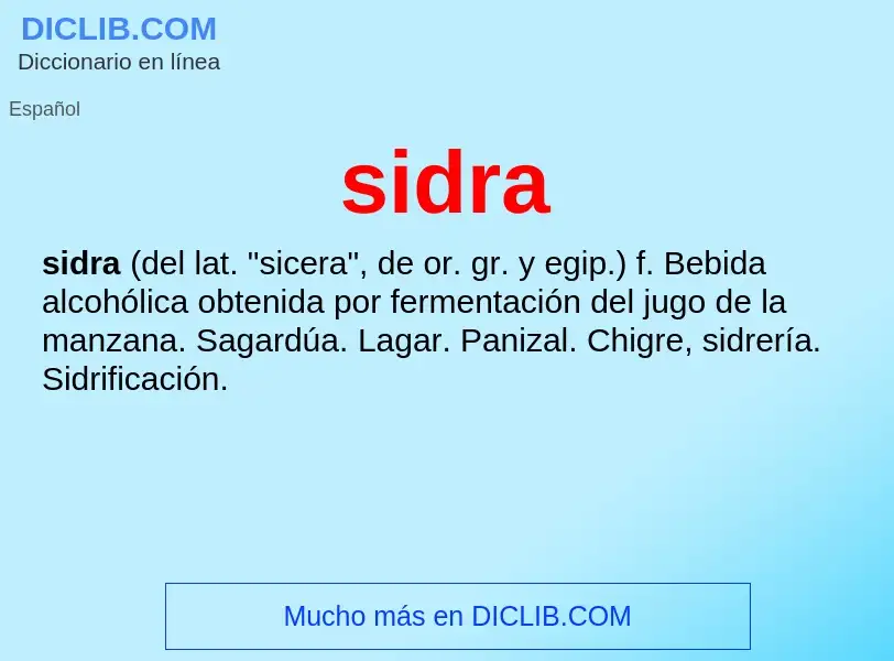 Che cos'è sidra - definizione