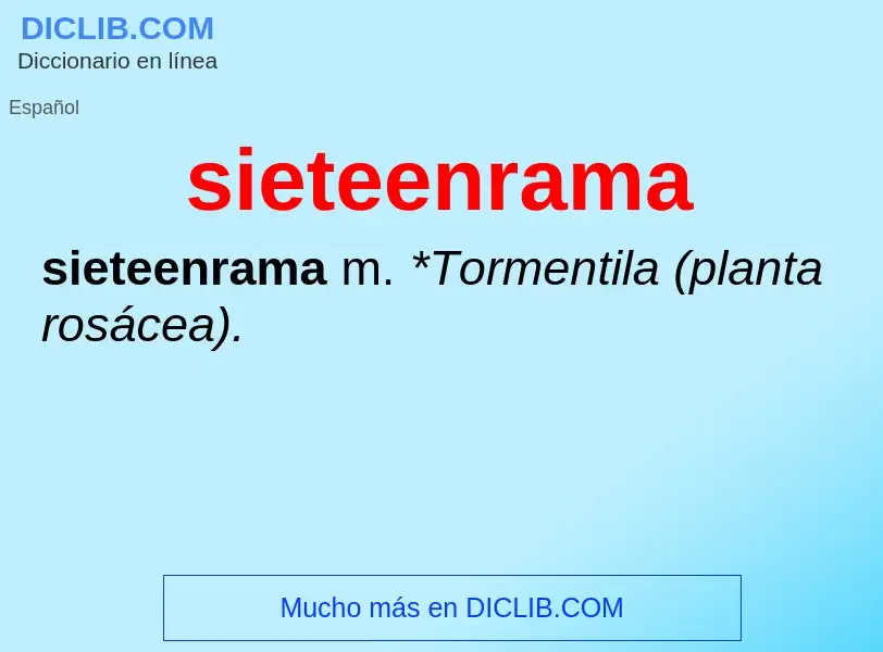 ¿Qué es sieteenrama? - significado y definición