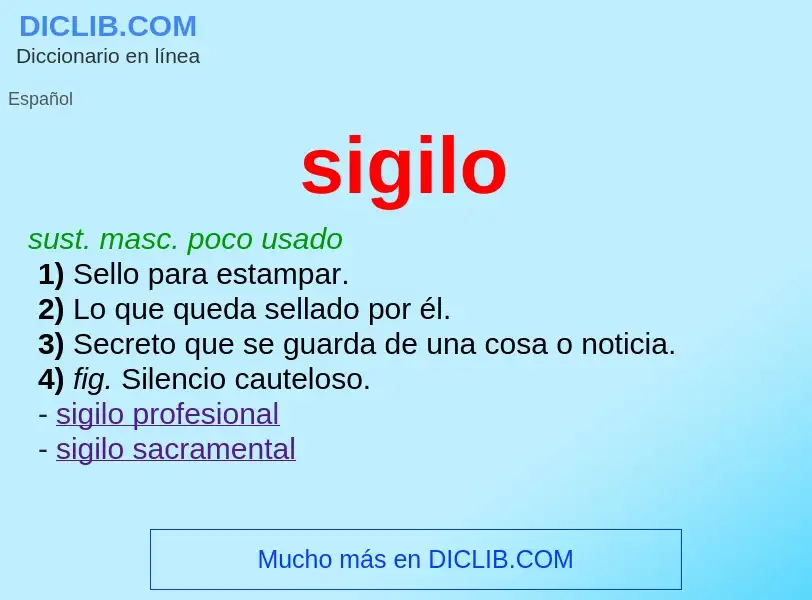 What is sigilo - meaning and definition