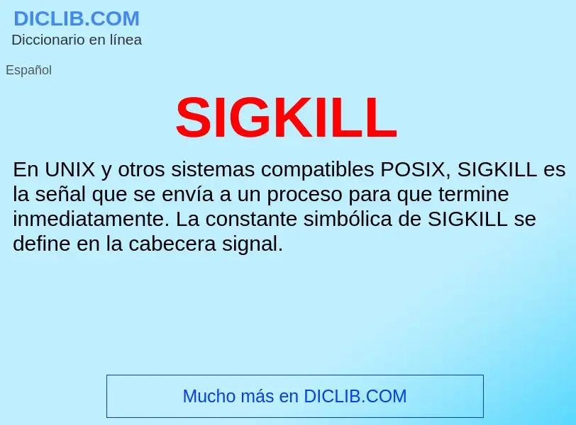 Что такое SIGKILL - определение
