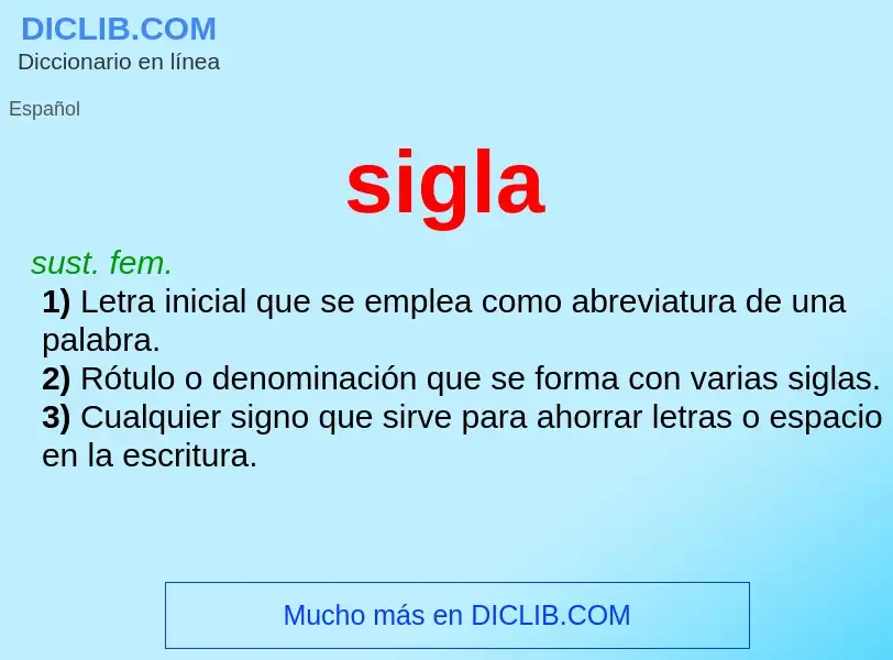 Wat is sigla - definition