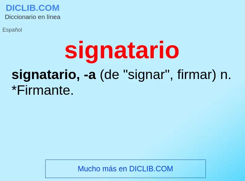 Was ist signatario - Definition