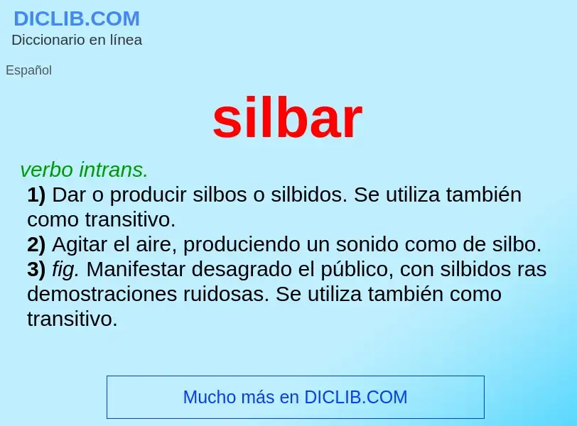 O que é silbar - definição, significado, conceito