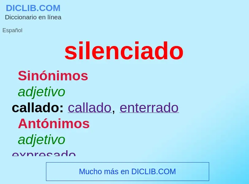 What is silenciado - definition