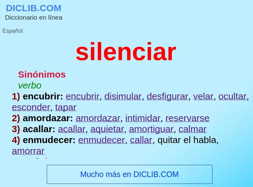 Was ist silenciar - Definition