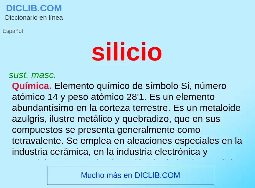 Wat is silicio - definition