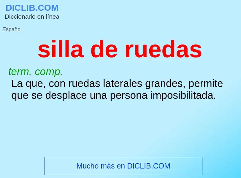 ¿Qué es silla de ruedas? - significado y definición