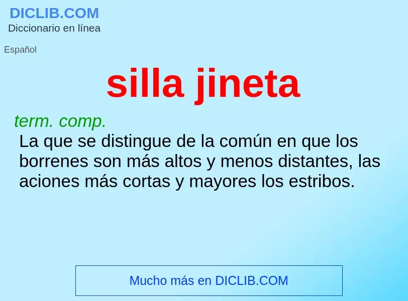 Was ist silla jineta - Definition