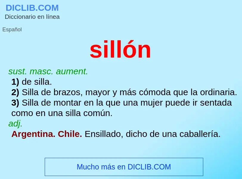 What is sillón - definition