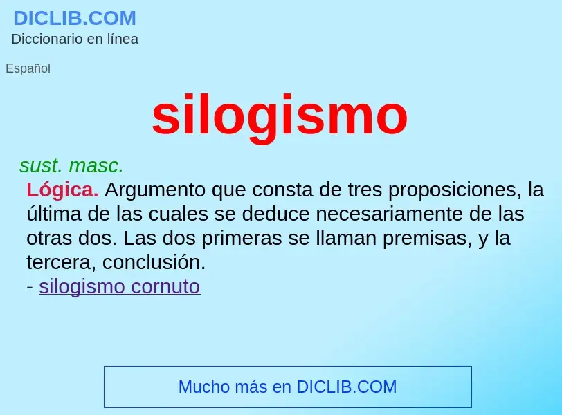 Wat is silogismo - definition