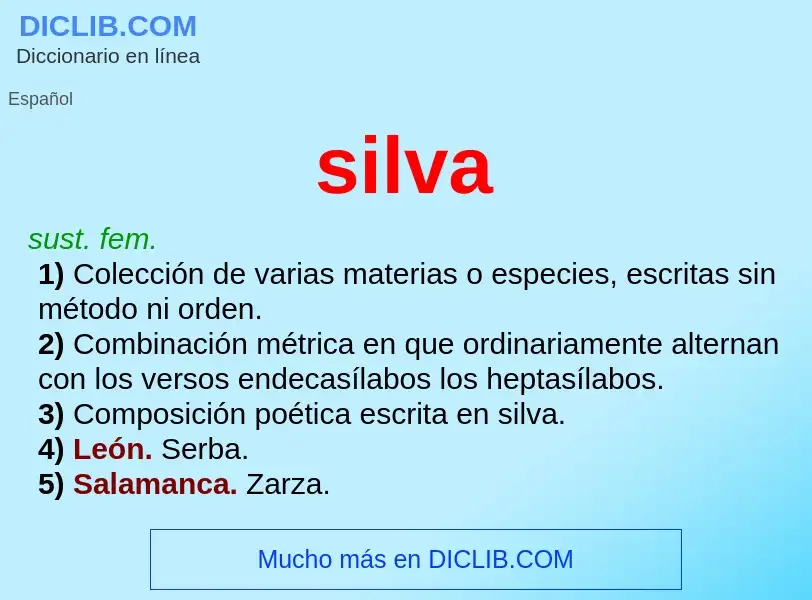 Wat is silva - definition