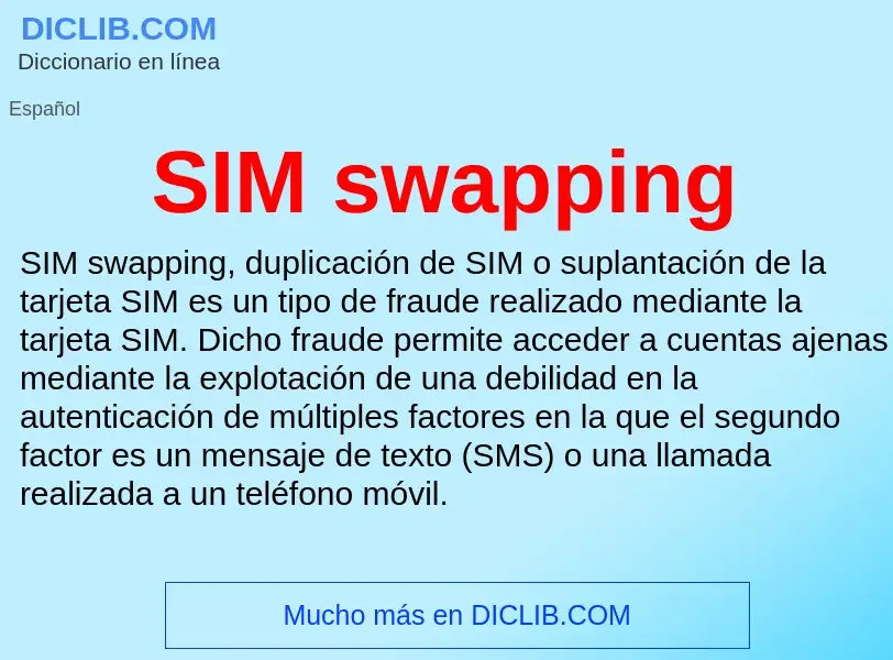 Что такое SIM swapping - определение