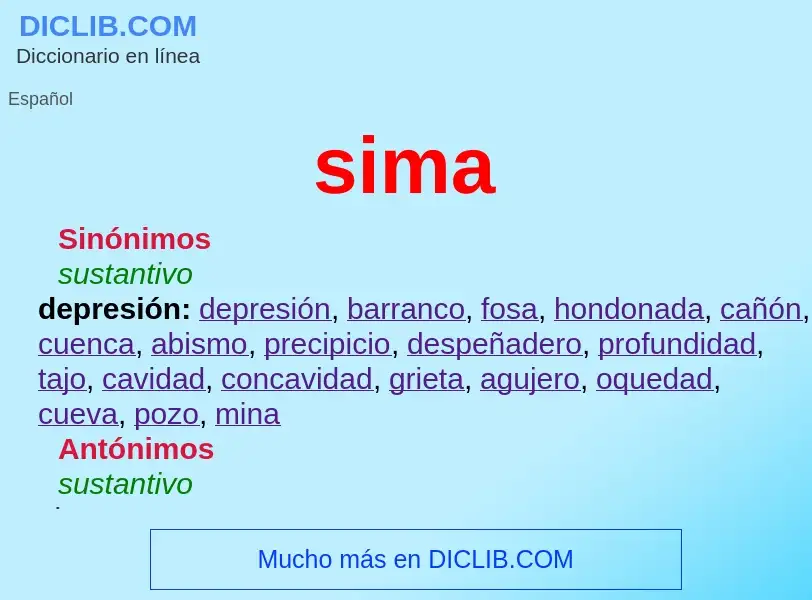 What is sima - definition