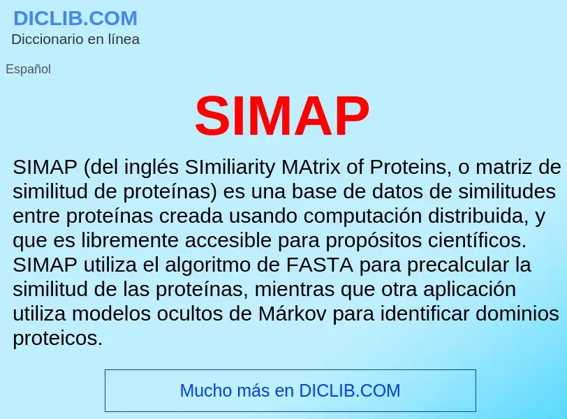 Что такое SIMAP - определение