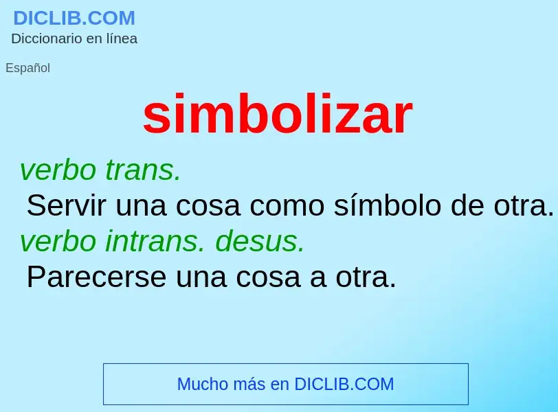 What is simbolizar - definition