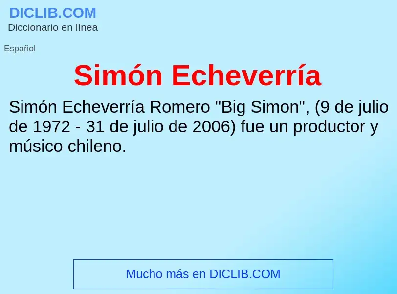 Wat is Simón Echeverría - definition