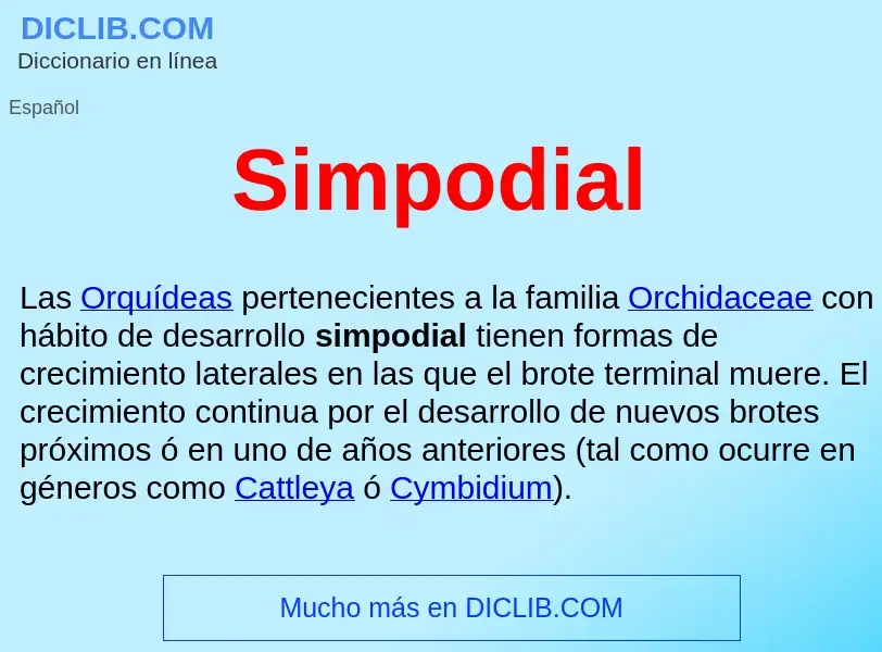 ¿Qué es Simpodial ? - significado y definición