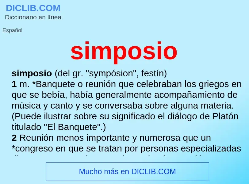 What is simposio - meaning and definition