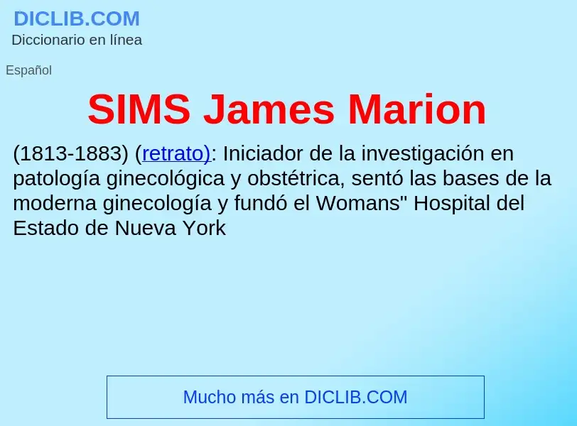 Что такое SIMS  James Marion - определение