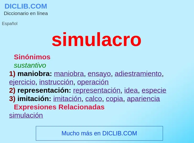 What is simulacro - meaning and definition