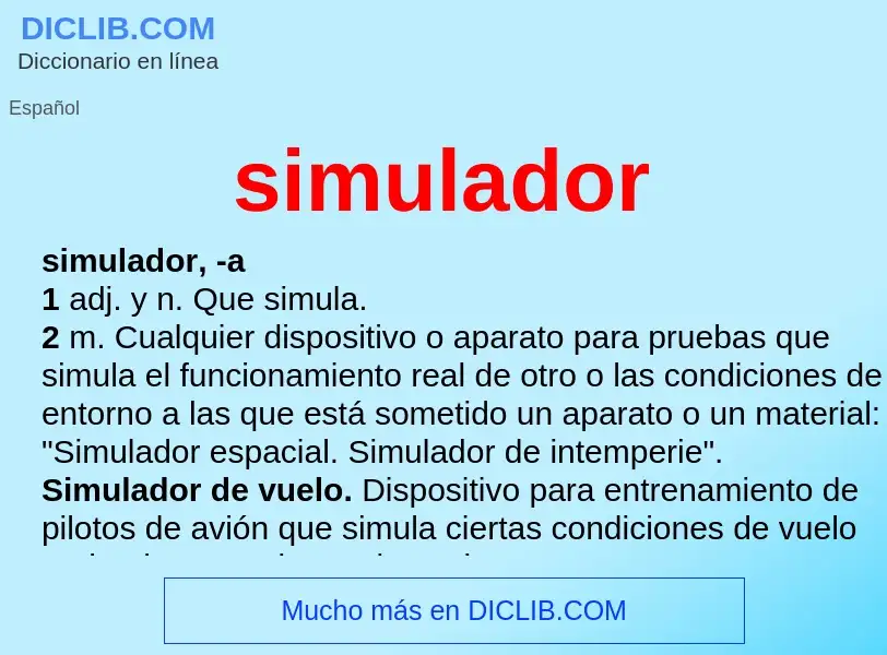 O que é simulador - definição, significado, conceito